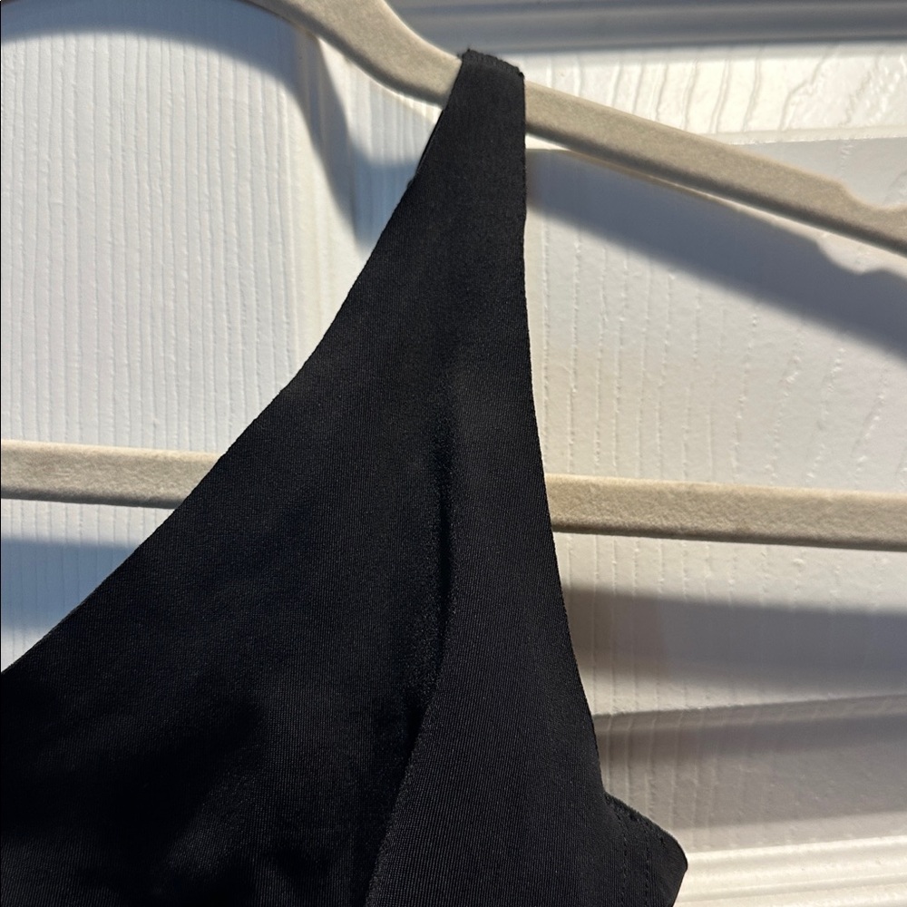 Ruby Ribbon Black V-Neck Second Skin Demiette Bra… - image 5